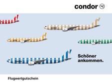 Condor Flug Gutschein Wertgutschein z.B. Geschenk 100€ (bis 2028 gültig)