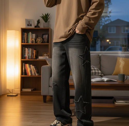 Black baggy jeans y2k - baggy,