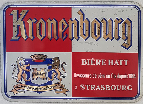 Blechschild kronenbourg bier - blechschild,