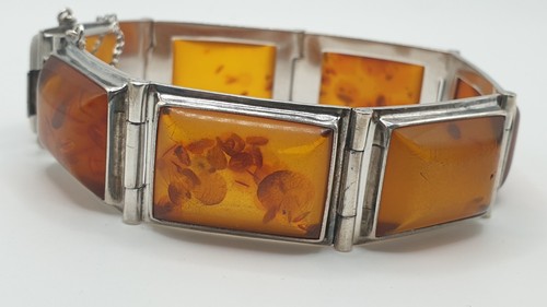 Armband silber 835 bernstein - armband,