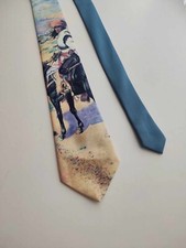 RALPH MARLIN KRAWATTE MADE IN USA POLYESTER VINTAGE RARE "INDIAN TRAPPER"