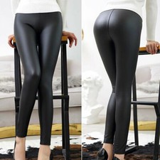 Sexy leder optik leggings - leder,