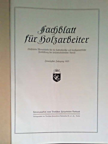 Fachblatt für holzarbeiter - fachblatt,