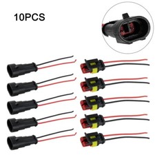 Elektro Auto Stecker Wasserdicht Set 5 Paare 12V 2 Polig Kabel 600V 10cm Länge