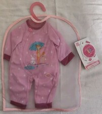 SCHILDKRÖT KIDS STRAMPELANZUG REGENTRÖPFCHEN PUPPENSTRAMPLER für PUPPE 42/43 cm