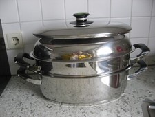 AMC Bräter 48128 ca. 34x20cm ca. 5,5 l AMC Topf mit Deckel und Siebgareinheit