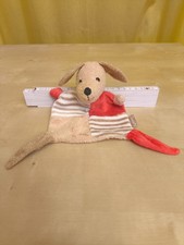 STERNTALER Schmusetuch Kuscheltuch HUND HANNO klein beige braun rot Rassel