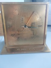 Große schwere Messing Uhr Tischuhr Kaminuhr 2,6 Kg "40 Jahre VDO" selten