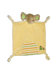 WIE NEU * KG BIECO ELEFANT gelb braun grün Schmusetuch Schnuffeltuch Kuscheltuch