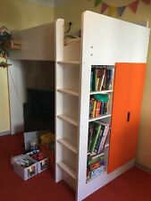 Ikea Hochbett Stuva, weiß/orange, 5 Jahre alt, guter Zustand, Ohne Schreibtisch
