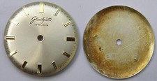 1 originales altes unbenutztes Glashütte Zifferblatt GUB 70.1 DDR 28,4 mm
