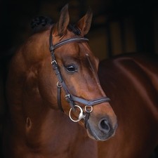 Horseware Rambo Micklem Deluxe Competition Eng Lthr. - Dark Havana - Trense