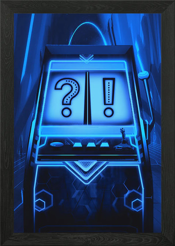 Neon blu mono spielautomat - blu,