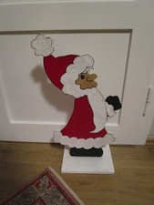 Weihnachtsdeko: großer, schöner  Holz - Weihnachtsmann - Handarbeit