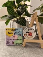 Handbemalter Stein/Marienkäfer/Wichtel/lackiert/Unikat/Karte & Verpackung/