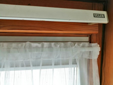 B 100cm x  H 110cm  Spanngardine Edel Nr. 14 Weiß Gardine Scheibengardinen