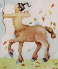 19/1251 AK ALTE ZEITEN STEINZEICHEN SCHÜTZE BOGEN PFEIL rückseitig  beschriftet