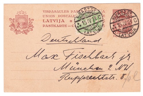 Ganzsache zuf latvija lettland - ganzsache,