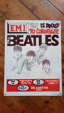 The BEATLES Blechschild EMI is proud to congratulate Selten RAR 1963 von 1993 DE