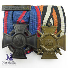 Oldenburg 2-fach Ordensspange Friedrich August Kreuz mit Bandspange (5311EB)