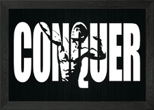 Zyzz conquer gerahmtes - conquer,