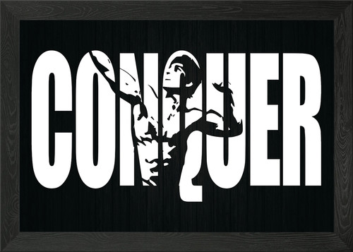 Zyzz conquer gerahmtes - zyzz,