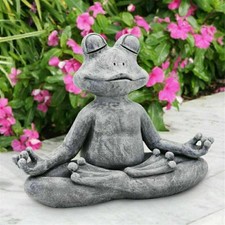 Meditierende froschstatue - meditierende,