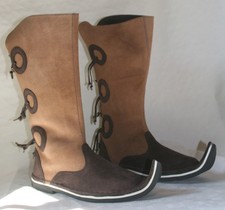 Mittelalterliche Ritterstiefel Wildleder Schnabel Schuhe ungetragen LARP Gr. 9,5