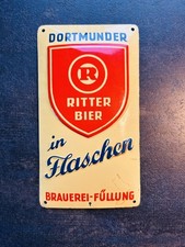 Türschild Blechschild Ritter Brauerei Dortmund Bier Werbeschild Original