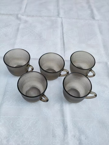 Vintage rauchglas tassen - vintage,