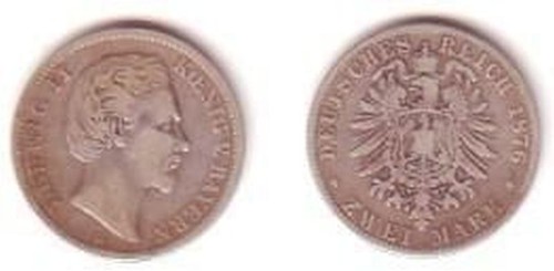 Mark silber münze 1876 - 2,