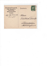 Firmenkarte Schreinerei Friedrich Frantz in Obermoschel  am Donnersberg von 1924