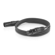 ETEC XLR Audio Kabel 10m Mikrofonkabel DMX OFC-Kupfer symmetrisch schwarz