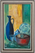 Nr.: 272 Ölgemälde mit Rahmen Malerei Oil Painting Stillleben Avantgarde