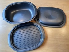 Tupperware UltraPro  2 Liter Kasserolle mit Grill-Platte backen Heißluft Auflauf