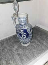 Alter Westerwälder Jagdkrug mit Zinn-Deckel (SKS Zinn) – Top Zustand!