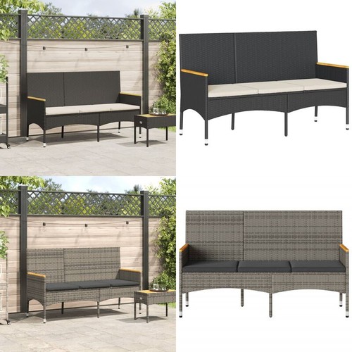 Gartenbank sitzer mit kissen - gartenbank, 3-sitzer