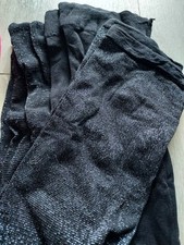 H&M Leggings Schwarz Dunkelblau Glitzer Nylon Cosplay Karneval XS 34 Strumpfhose