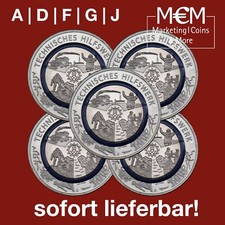 ## 5 x 10 EURO DEUTSCHLAND BRD TECHNISCHES HILFSWERK THW 2025 ADFGJ SATZ ##