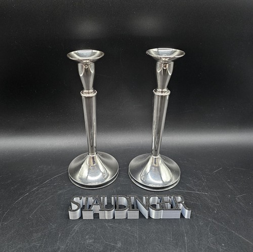 Antike silber kerzenleuchter - 2,