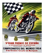 Vintage Rennplakat Wandkunst