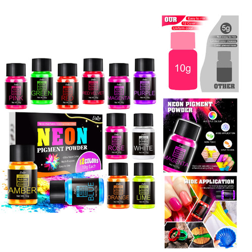 Neon pigmentpulver 12er - neon,