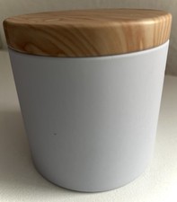 Dose Metall Holz Weiß