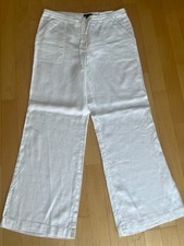 Hose leinen weiß gr - in,