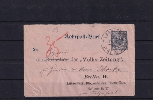 K753 deutsches reich - deutsches, rohrpost
