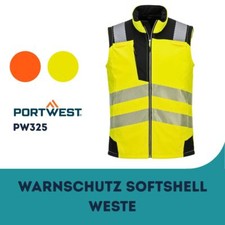 Warnschutz Softshell Weste Arbeitsweste Sicherheitsweste Portwest PW325