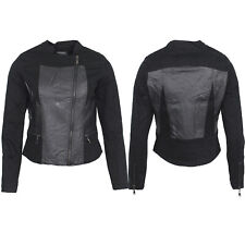 Damen Jacke Leder Optick Kunstlederjacke Übergangs Jacket Bikerjacke Blazer