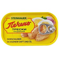 Steinhauer Dorschleber im eigenen Saft und Öl 120g  Rügenfisch Pechen Treski