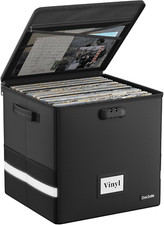 Feuerfest Schallplatten Aufbewahrungsbox Vinyl Schallplattenkoffer Mit Schloss P