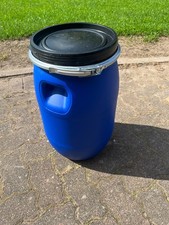 35 Liter Deckelfass Kunststofffass mit Spannverschluss Blaues Fass